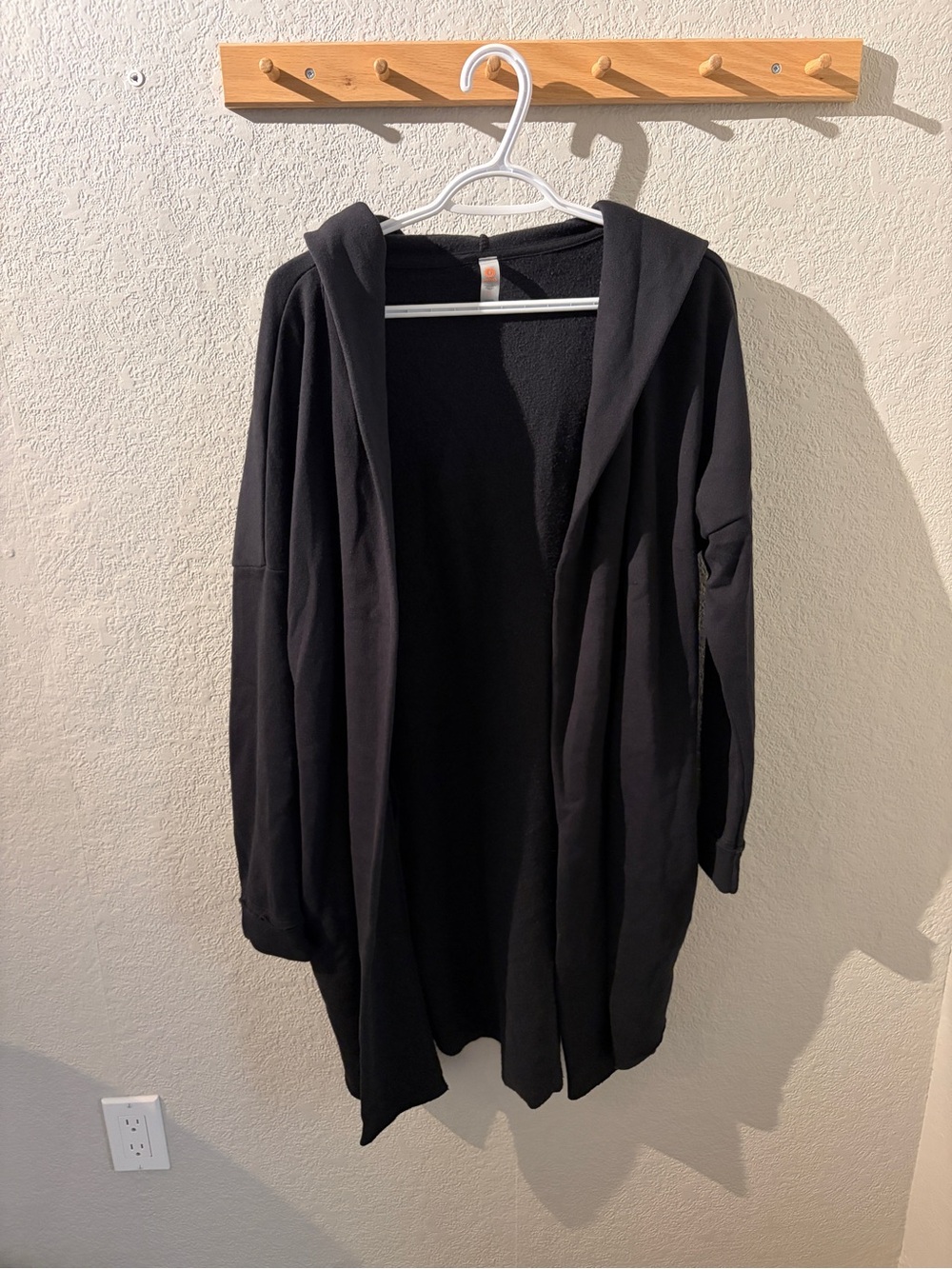 Hooded fleece cardigan